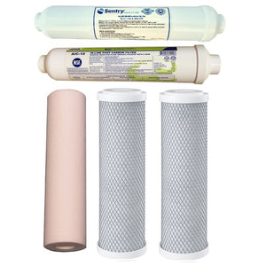 Sentry reverse osmosis RO filter pack easywell in-line post carbon block and mineralising filters stage 6