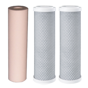 Sentry pre-filter packs, one sediment spun filter and two carbon block filters standard volume
