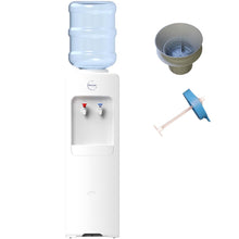 Load image into Gallery viewer, B26 waterworks cooler white hot cold funnel filtered water, front view