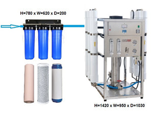 +/- 35,000LPD Bore + Mains Water RO Industrial Reverse Osmosis Filters