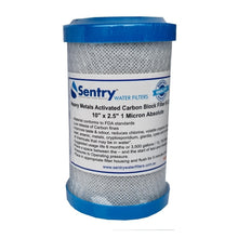 Load image into Gallery viewer, Sentry Water Filters 1uM 10&quot;x2.5&quot; heavy metals activated carbon block filter