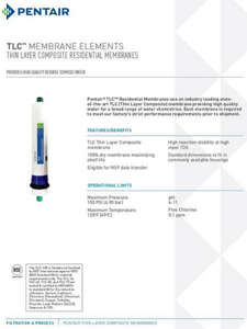 Pentair TLC elements thin layer composite residential membranes