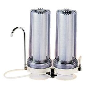 Sentry Water Filters dual counter top filter with two clear housings