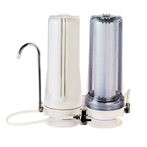 Countertop dual twin benchtop water filters