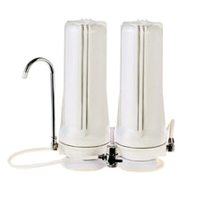 Load image into Gallery viewer, Sentry Water Filters dual benchtop filter with two solid white housing