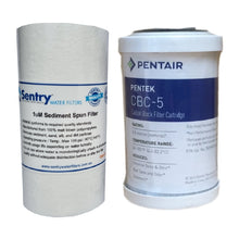 Load image into Gallery viewer, Pentair pentek carbon water filter CBC-5 1uM sediment