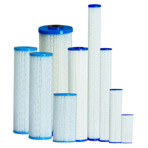 Pleated sediment water filters washable reusable