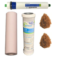 Load image into Gallery viewer, Sentry Water Filters Reverse Osmosis RO PRO DJ-5 high volume pre-filters with 100TLC Pentek Pentair  membrane and two resin refills. Cartridge not included