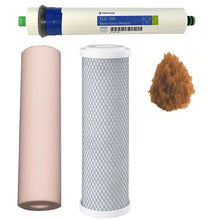 Load image into Gallery viewer, Sentry Water Filters Reverse Osmosis RO PRO DJ-5 standard volume pre-filters with 100TLC Pentek Pentair  membrane and one resin refill cartridge not included