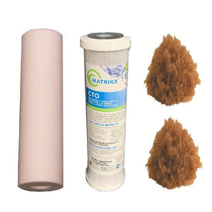 Sentry Water Filters Reverse Osmosis RO PRO DJ-5 high volume pre-filters with TWO resin refills NO membrane and resin cartridge