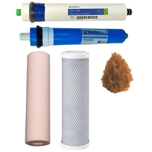 Load image into Gallery viewer, Sentry Water Filters Reverse Osmosis RO PRO DJ-5 standard volume pre-filters with one 50gpd membrane and one 100TLC Pentek Pentair membrane with one resin refill. Cartridge not included