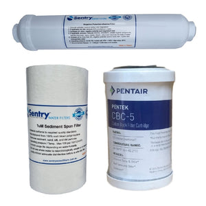 Sentry reverse osmosis RO filter pack negative potential alkaline filters stage 4 high volume Pentair CBC