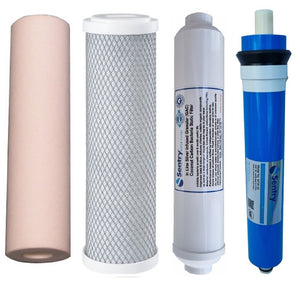 Sentry Water Filters reverse osmosis RO filter packs stage 4 replacement pack with 50gpd membrane