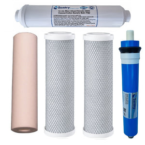 Sentry Water Filters reverse osmosis RO filter packs stage 5 replacement pack with 50gpd membrane