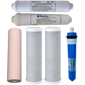 Sentry Water Filters reverse osmosis RO filter packs stage 6 replacement pack with 50gpd membrane