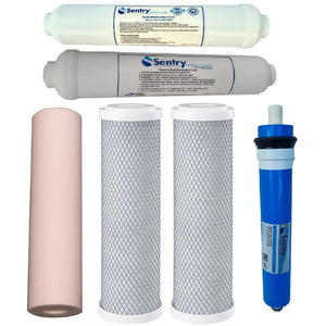 Sentry Water Filters reverse osmosis RO filter packs stage 6 replacement pack with 50gpd membrane