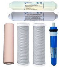 Load image into Gallery viewer, Sentry Water Filters reverse osmosis RO filter packs stage 6 replacement pack with 50gpd membrane