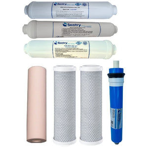 Sentry Water Filters reverse osmosis RO filter packs stage 7 replacement pack with 50gpd membrane