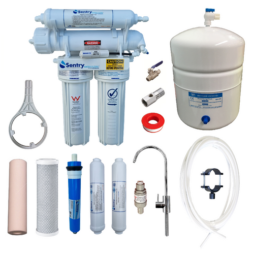 Sentry water filters reverse osmosis RO filter pack carbon calcite and negative potential alkaline filters stage 5