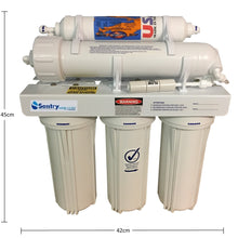 Load image into Gallery viewer, Sentry Water Filters RO Reverse Osmosis stage 5 USA with dimensions 45cm in height, 42cm in width, and 16cm in depth.