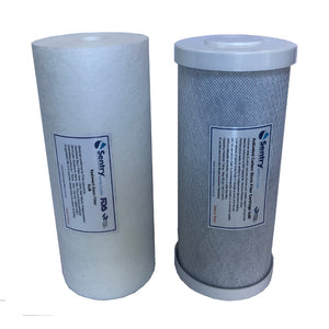 10"x4.5" Sediment + Carbon Block Water Filters | Coconut Shell Replacement Filter