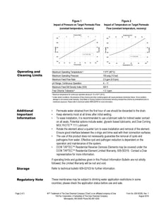 Dow Taptec 400 GPD REverse Osmosis Membrane Product Data Sheet Page 2