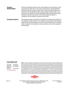 Dow Taptec 400 GPD REverse Osmosis Membrane Product Data Sheet Page 3