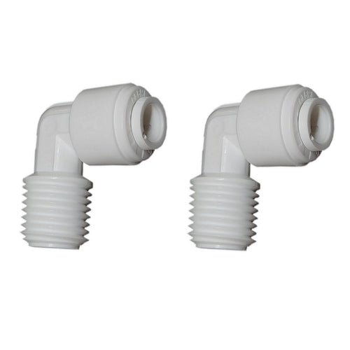 4x ELBOW Quick Push Connectors | Water Filter RO Tube Speed Fit Connectors
