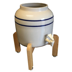 Waterworks well water crock blue stand